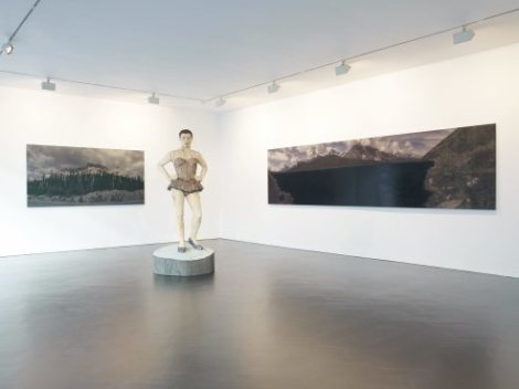Installation view of 'Ballerina', 'Wood' and 'Lake', 2013, © the artist. Image courtesy of the artist and Stephen Friedman Gallery, London. Photo: Stephen White.